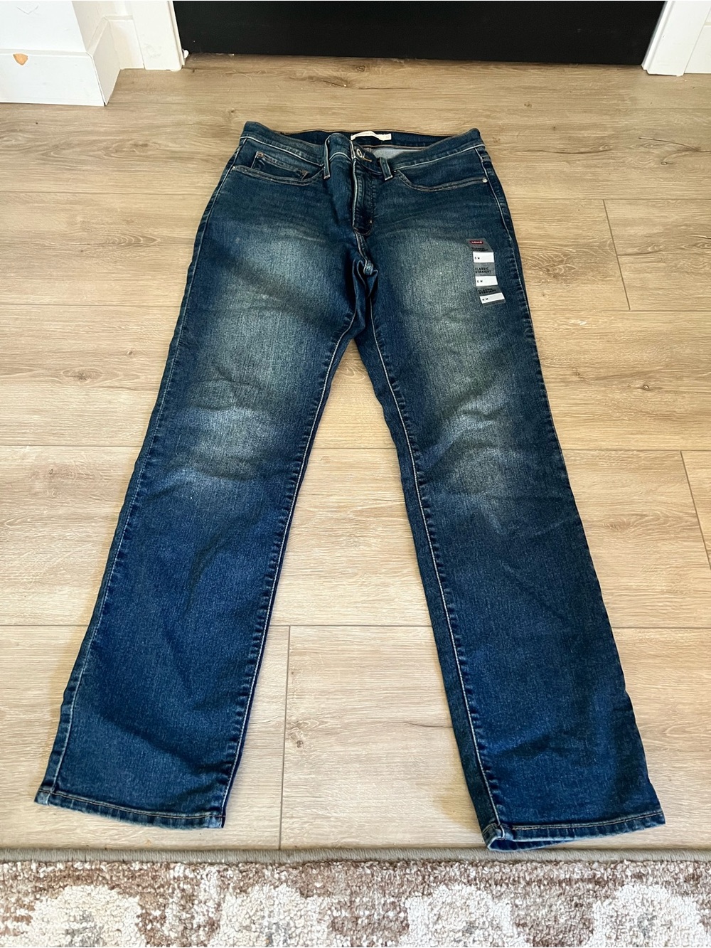 Women's Blue Denim Straight Leg Jeans Size 6